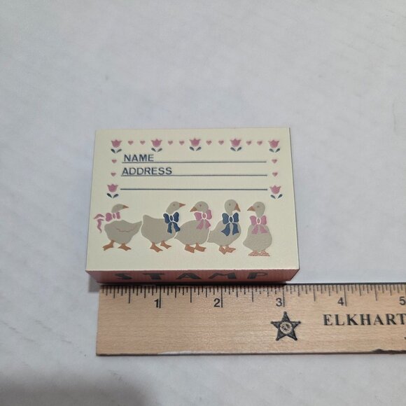 Porch Goose Address Rubber Stamp - Picture 2 of 5